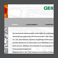 Homepage für GeoConsult Hamburg